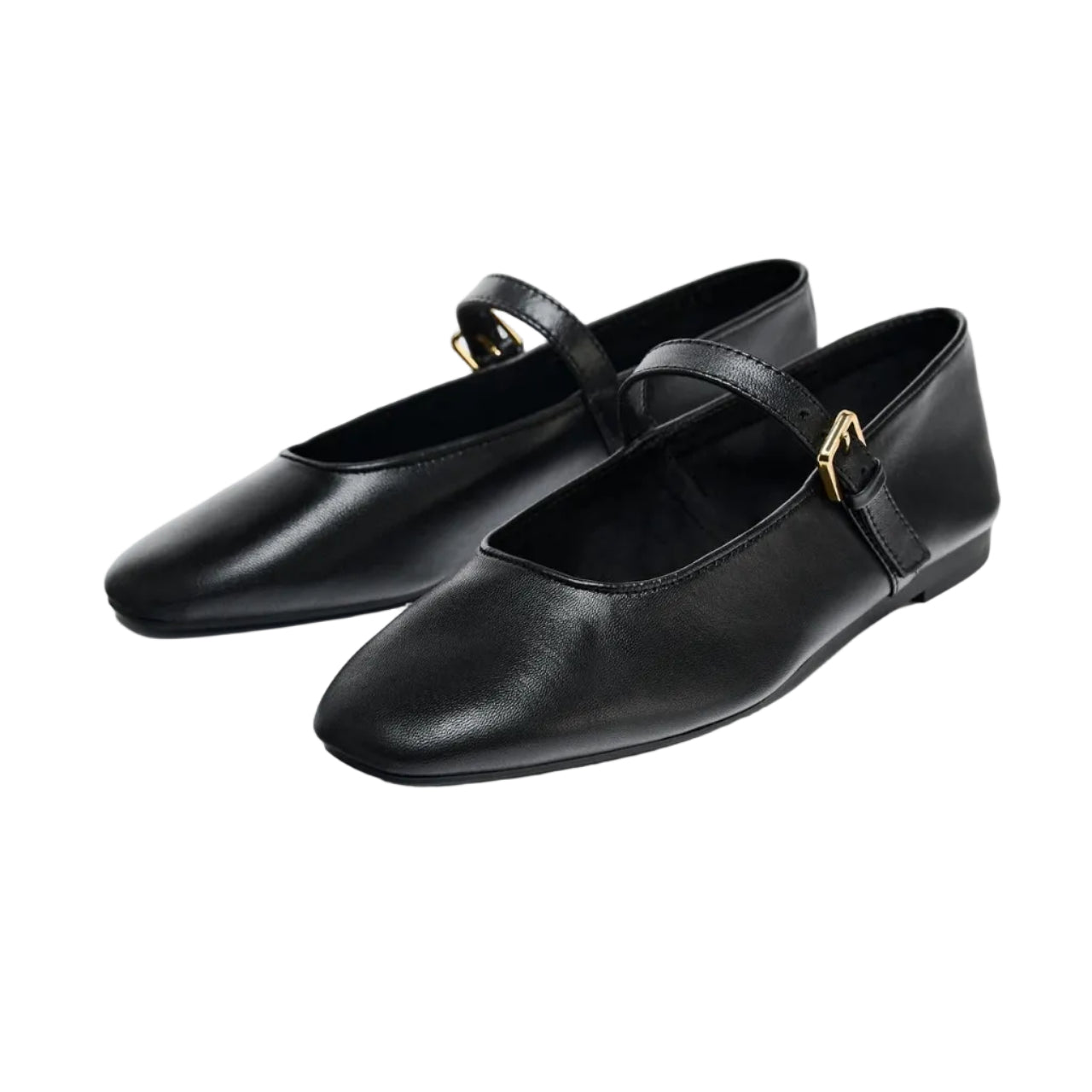 ZARA FLAT LEATHER BALLET FLATS