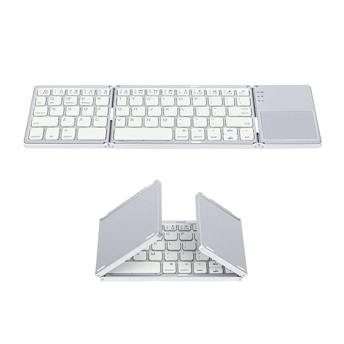 Foldable Wireless Bluetooth Keyboard with TouchPad