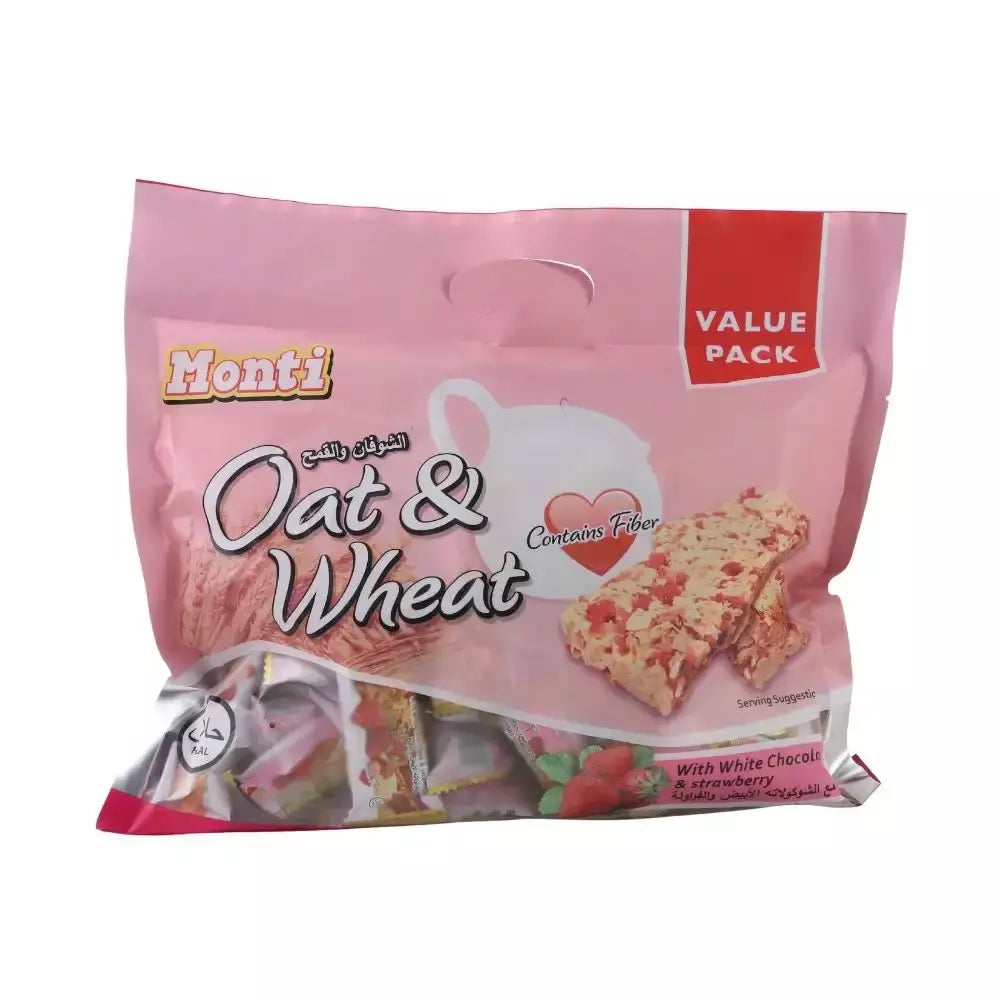 Monti Oats & Wheat Chocolate With Strawberry Flavour & White Chocolate