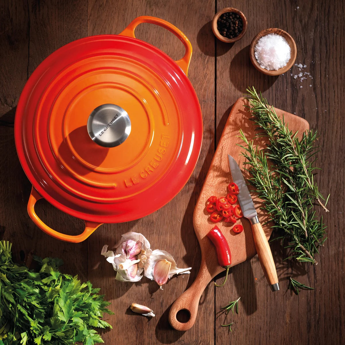 Le Creuset Signature Enamelled Cast Iron Round Casserole Dish With Lid 24cm