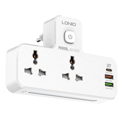 Ldnio 2500W 10A Extension Power Strip With USB Ports