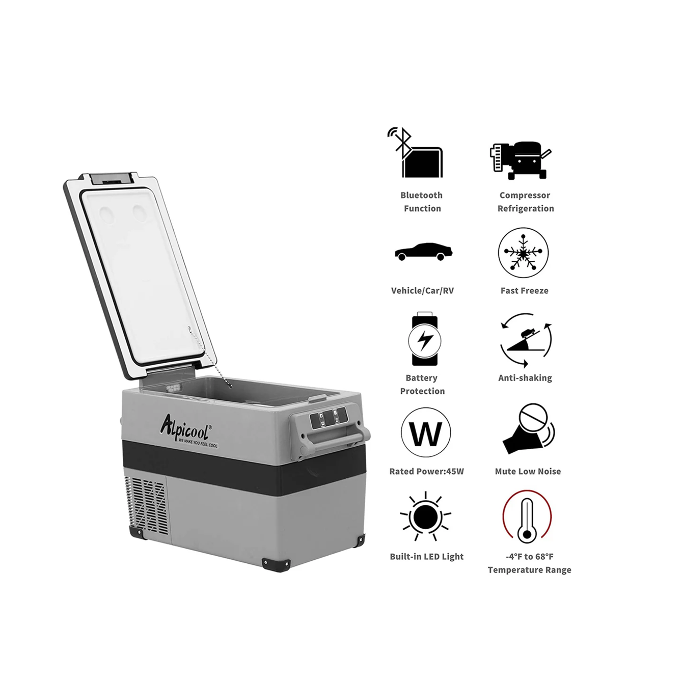 Alpicool CF45 45L Portable Car Refrigerator