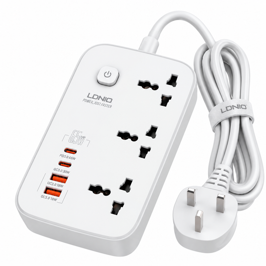 LDNIO SC3416 3250W Smart Guard Power Strip with 65W USB-C Fast Charging