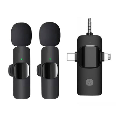 K15 3 in 1 Wireless Lavalier Microphone
