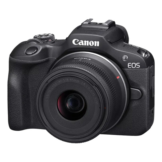 Canon EOS R100 Mirrorless Camera RF-S18-45mm F4.5-6.3 is STM Lens Kit, 24.1 Megapixel CMOS (APS-C) Sensor, 4K Video, RF Mount, Black