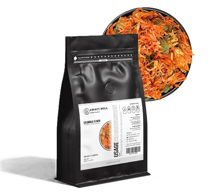 AWAFI MILL Dried Calendula Flower Petals - Premium Quality