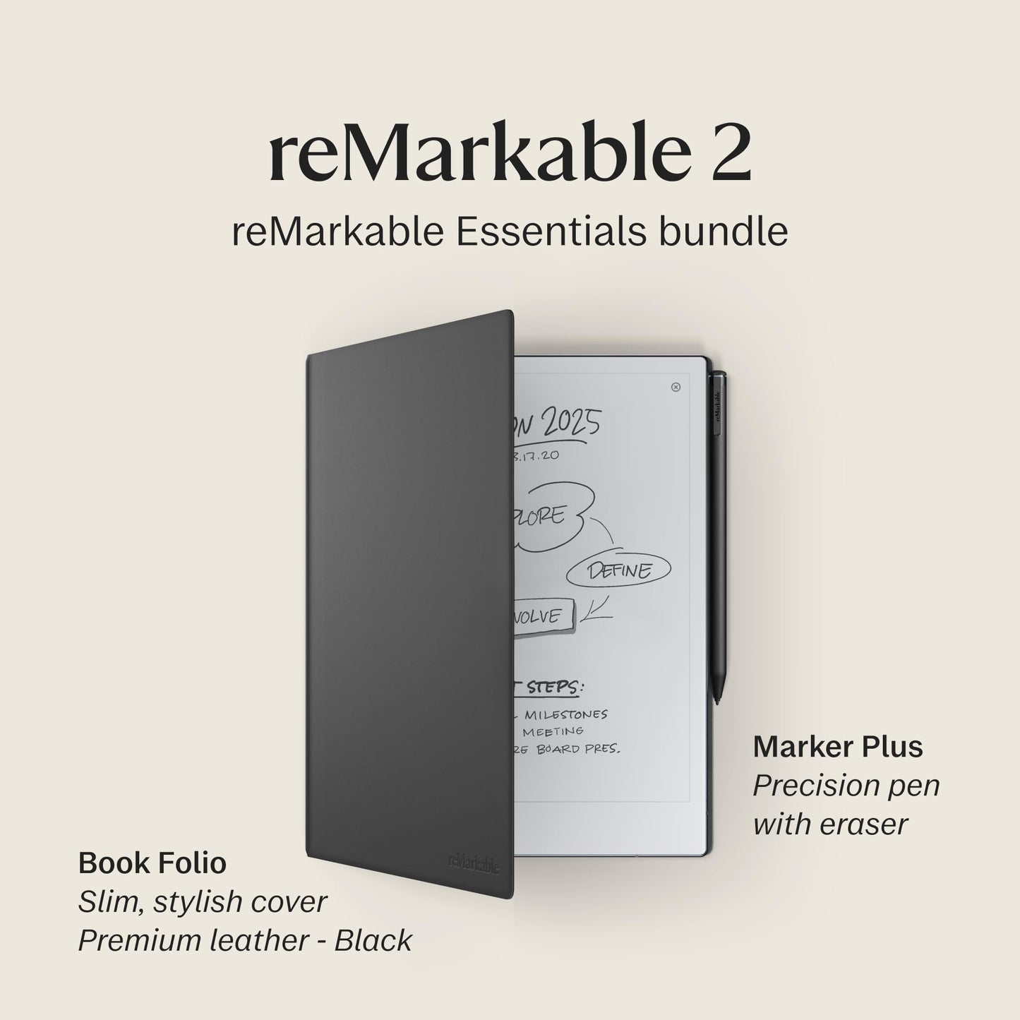 Remarkable 2 Paper with Marker Plus and Book Folio