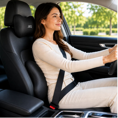 Jbq Car Headrest and Lumbar Support Cushion Set