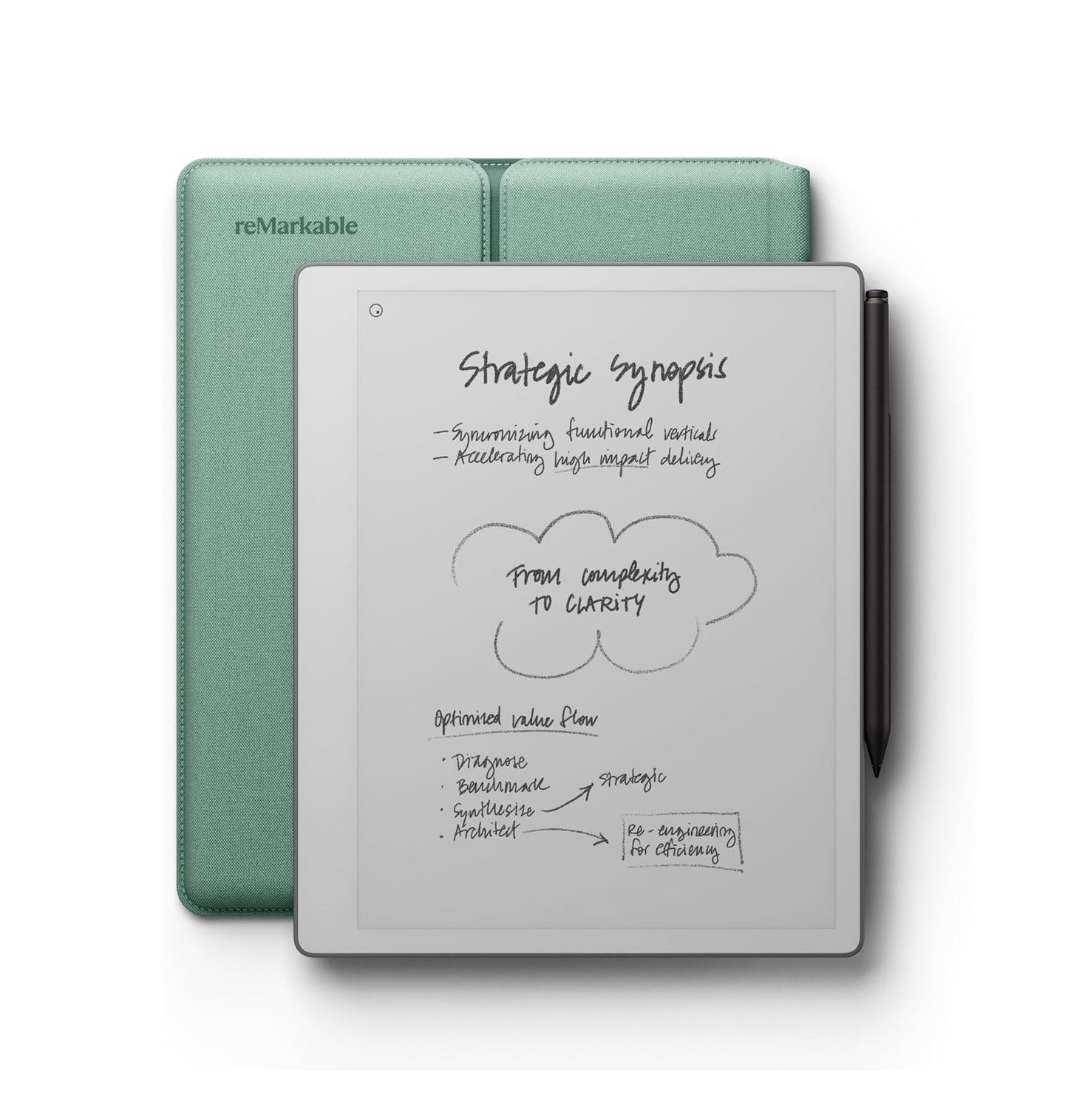 Remarkable Paper Pure with Marker Plus and Ocean Blue Sleeve Folio