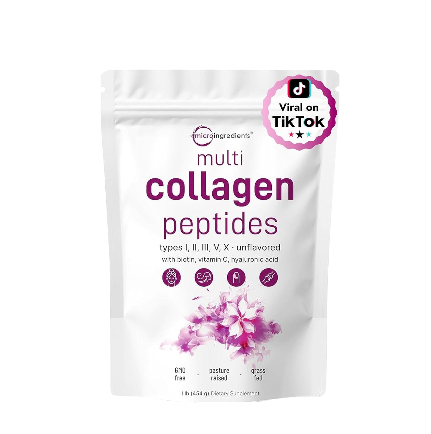 Multi Collagen Peptides Powder, 1 Pound