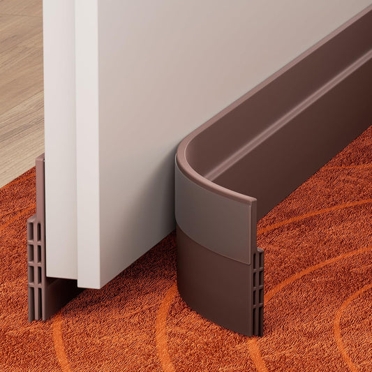 GroTheory 2 Pack Door Draft Stopper 39 L Under Door Draft Blocker Brown