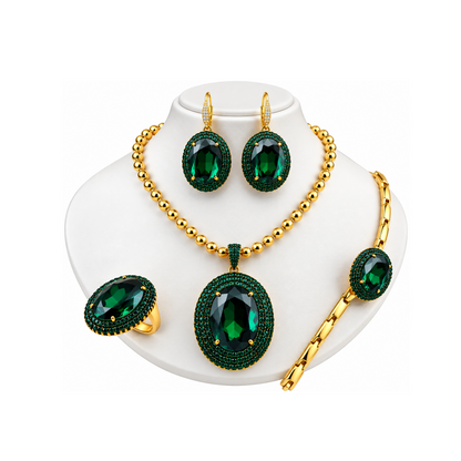 Viennois Womens Royal Ruby Glow Jewelry Set