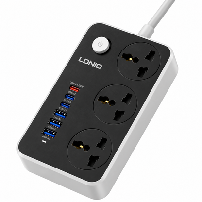LDNIO 2500W Universal Power Socket Extension with USB Fast Charging