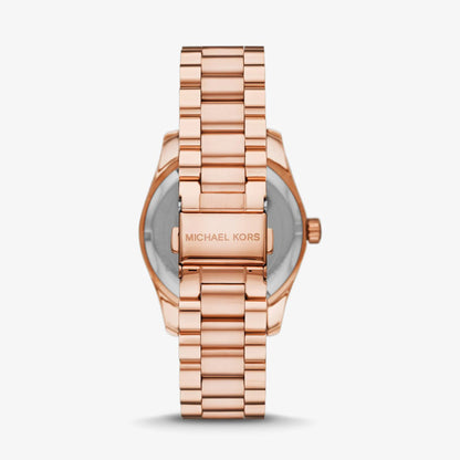 MICHAEL KORS LEXINGTON THREE-HAND ROSE GOLD-TONE STAINLESS STEEL WATCH AND JEWELRY GIFT SET - MK1088SET