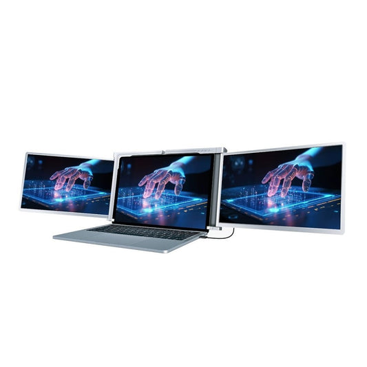 Powerology Dual Screen Portable Monitor with Single Wire Connection