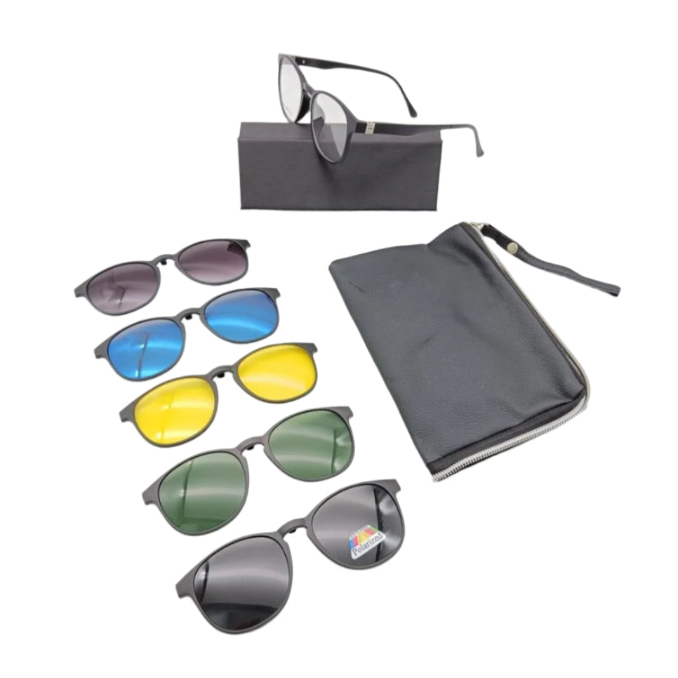 5 Clip on Polarized Magnetic Sunglass