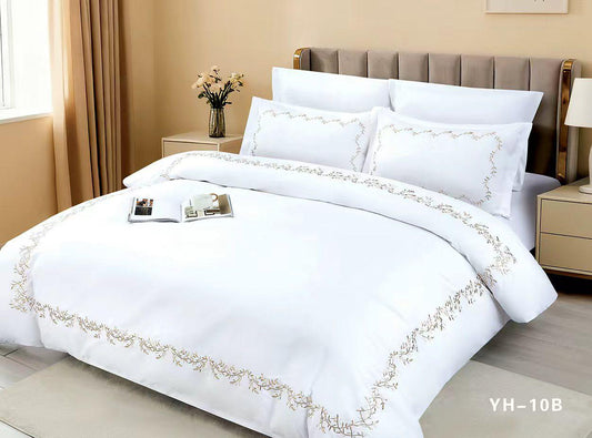 Warm House Elegant Gold Leaf Duvet Cover Set