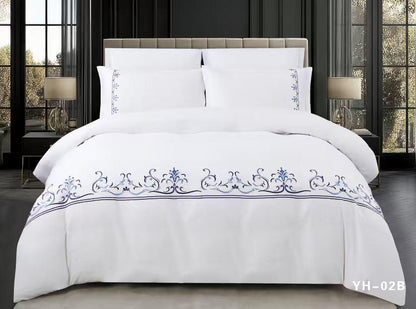 Warm House Royal Sapphire Embroidered Duvet Set