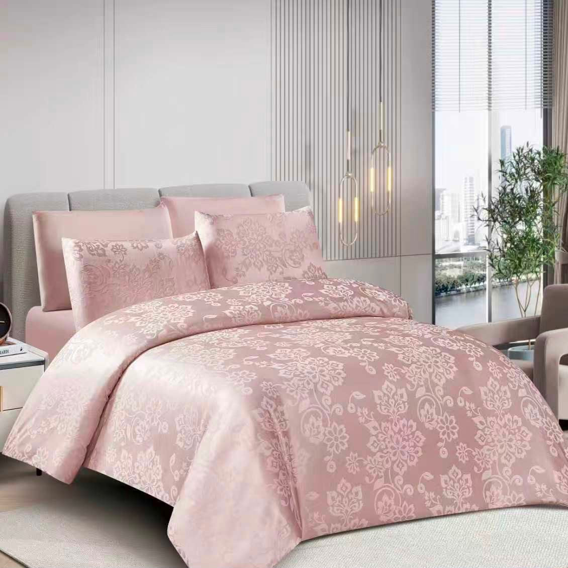 Warm House Luxury Floral Damask Duvet Cover Set