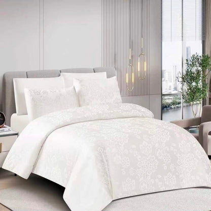 Warm House Luxury Floral Damask Duvet Cover Set