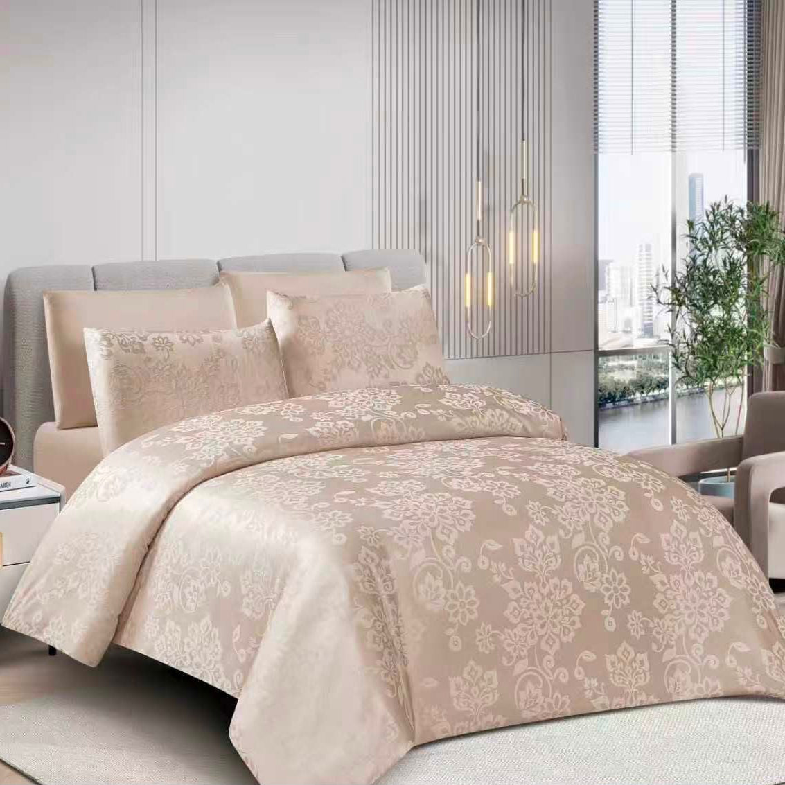 Warm House Luxury Floral Damask Duvet Cover Set