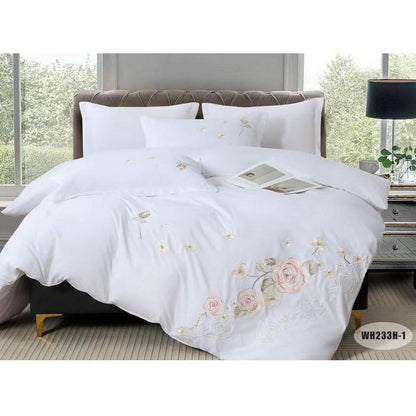 Warm House Floral Embroidered Duvet Cover Set