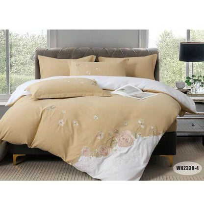 Warm House Floral Embroidered Duvet Cover Set
