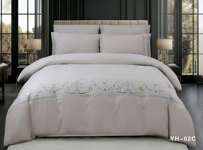 Warm House Royal Sapphire Embroidered Duvet Set