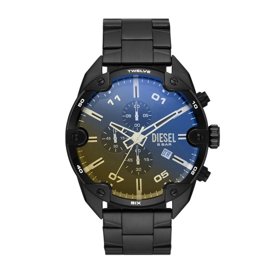 DIESEL SPIKED CHRONOGRAPH BLACK-TONE STAINLESS STEEL WATCH - DZ4609