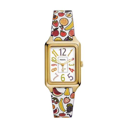 WILLY WONKA™ X FOSSIL LIMITED EDITION TWO-HAND MULTICOLOUR PRINT LEATHER UNISEX WATCH - LE1191