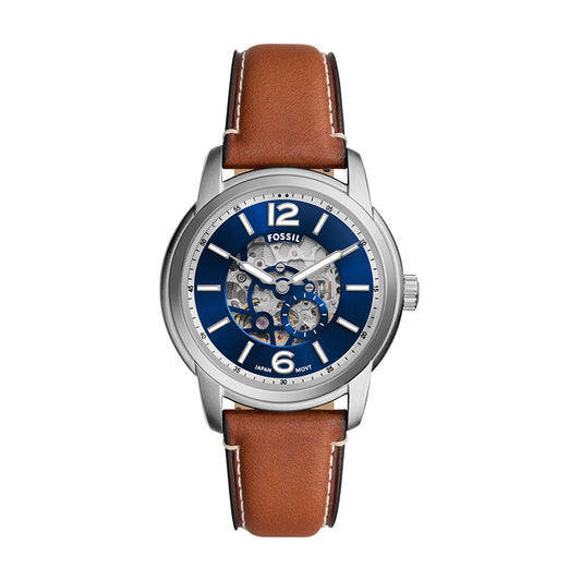 Fossil Heritage Automatic Brown Leather Watch ME3263
