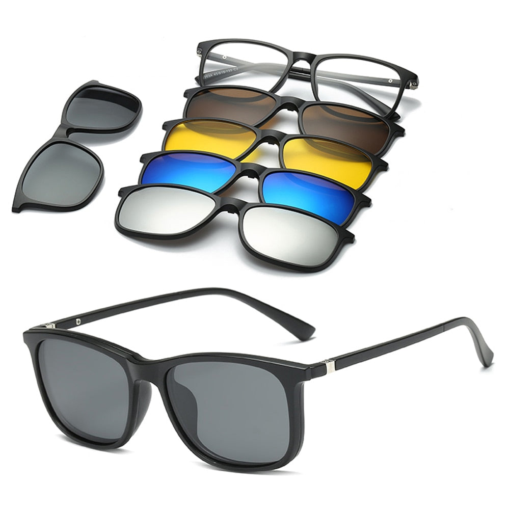 Magnetic 5Pcs Polarized Magnetic Sunglasses