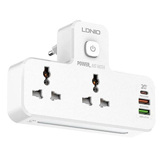 Ldnio 2500W 10A Extension Power Strip With USB Ports