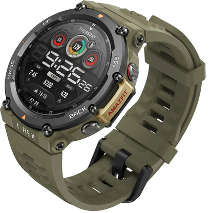Amazfit T-Rex 2 Smart Watch: Dual-Band & 5 Satellite Positioning - 24-Day  Battery Life - Ultra-Low Temperature Operation - Rugged Outdoor GPS  Military Smartwatch - Real-time Navigation, Black 